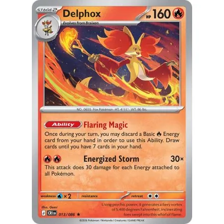 Delphox (Common/Reverse Holofoil) CRI-ENR013 | Chaos Rising | ProCards México