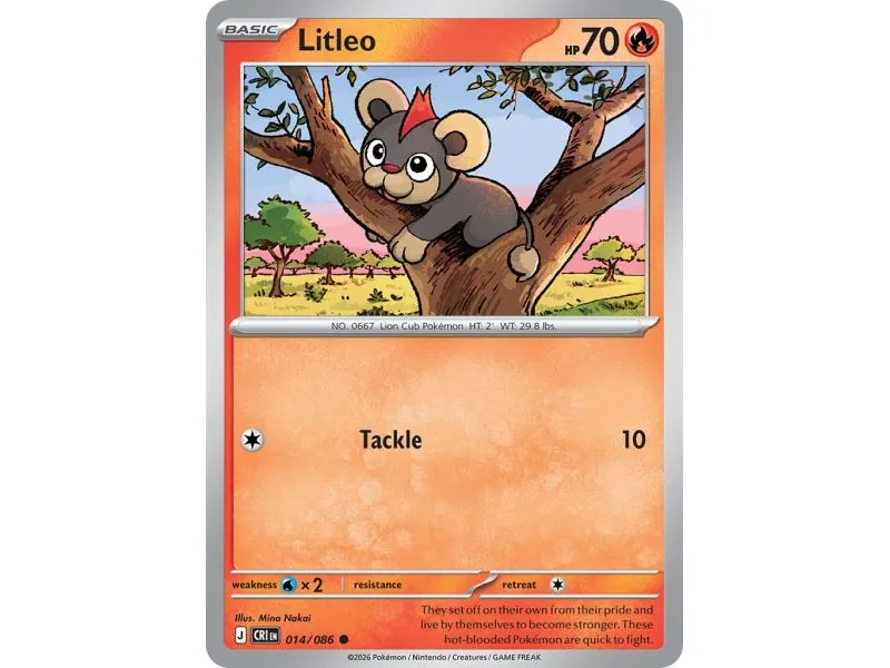 Litleo (Common/Reverse Holofoil) CRI-ENR014 | Chaos Rising | ProCards México