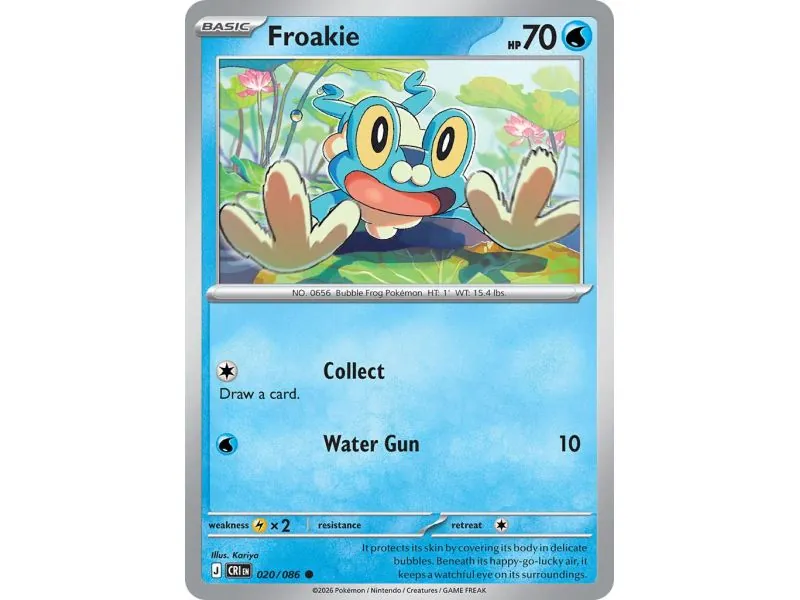 Froakie (Common/Reverse Holofoil) CRI-ENR020 | Chaos Rising | ProCards México