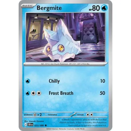 Bergmite (Common/Reverse Holofoil) CRI-ENR023 | Chaos Rising | ProCards México