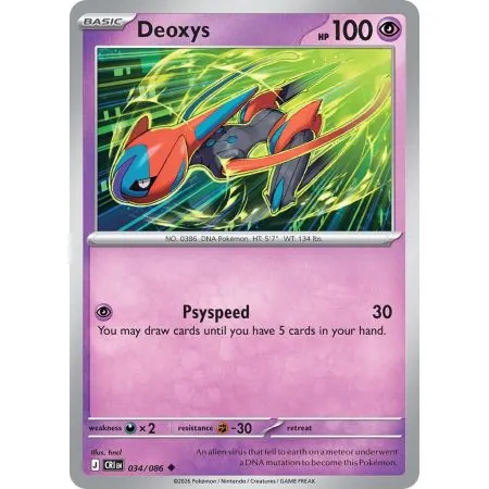 Deoxys (Common/Reverse Holofoil) CRI-ENR034 | Chaos Rising | ProCards México