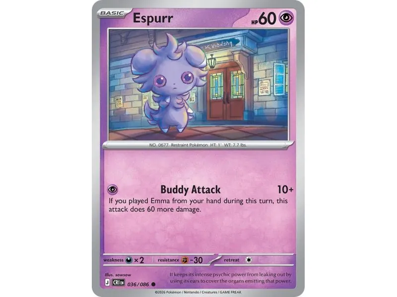 Espurr (Common/Reverse Holofoil) CRI-ENR036 | Chaos Rising | ProCards México