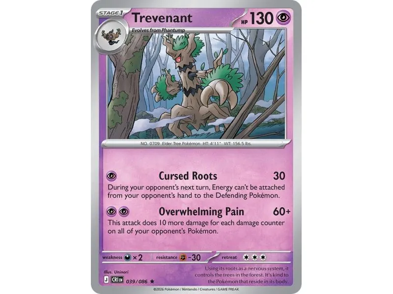 Trevenant (Common/Reverse Holofoil) CRI-ENR039 | Chaos Rising | ProCards México