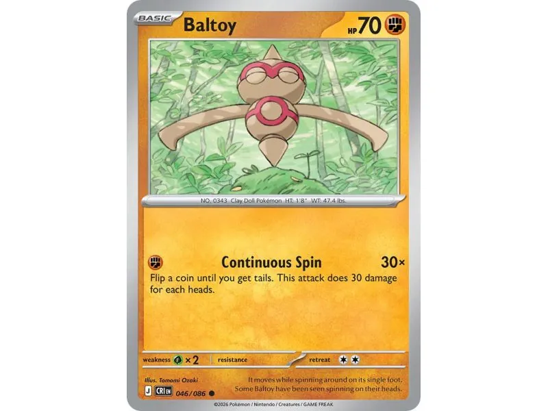 Baltoy (Common/Reverse Holofoil) CRI-ENR046 | Chaos Rising | ProCards México