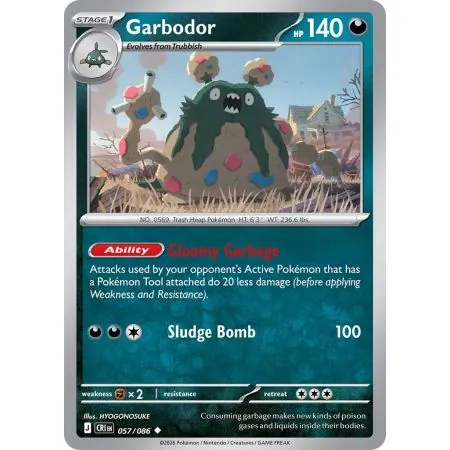 Garbodor (Common/Reverse Holofoil) CRI-ENR057 | Chaos Rising | ProCards México