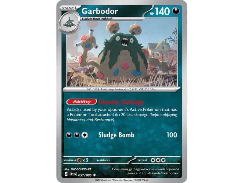 Garbodor (Common/Reverse Holofoil) CRI-ENR057 | Chaos Rising | ProCards México