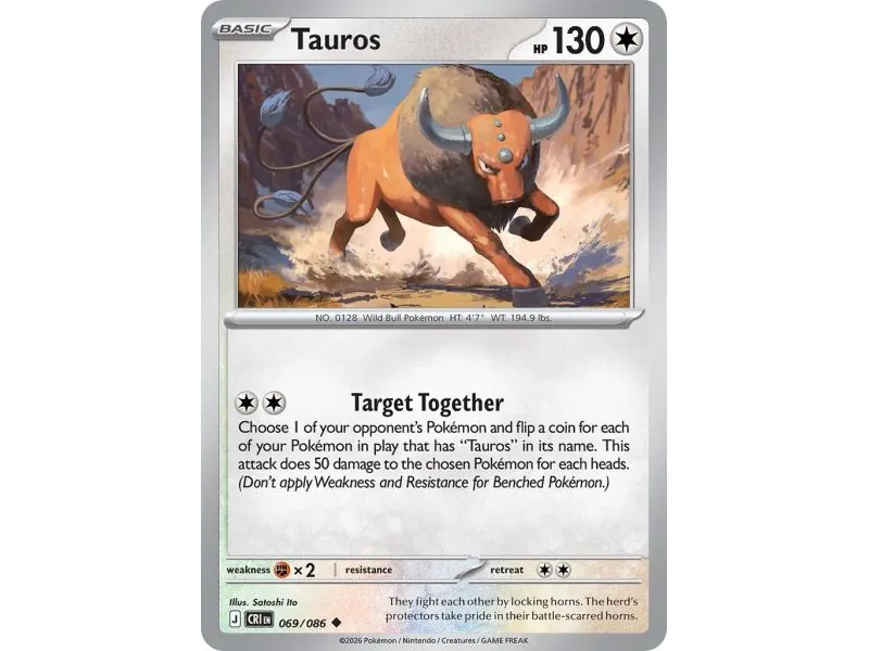Tauros (Common/Reverse Holofoil) CRI-ENR069 | Chaos Rising | ProCards México