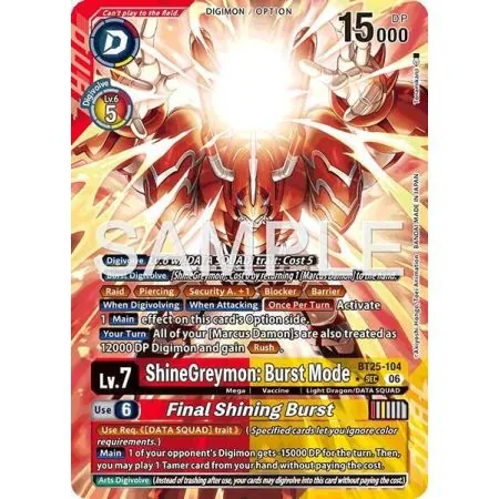 ShineGreymon: Burst Mode (Alternate Art)