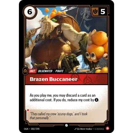Brazen Buccaneer OGN-002 | Origins | ProCards México