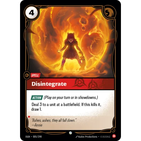 Disintegrate OGN-005 | Origins | ProCards México