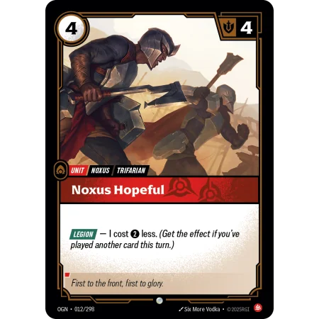 Noxus Hopeful OGN-012 | Origins | ProCards México