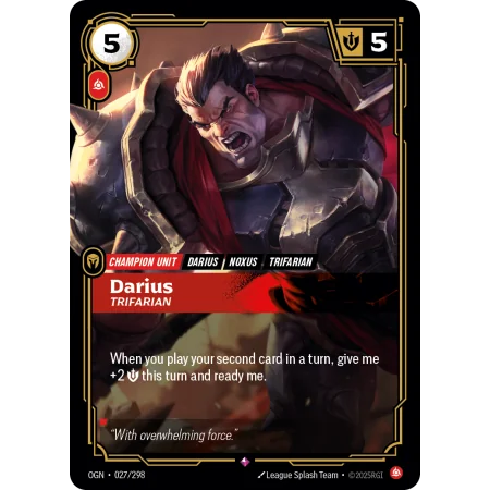 Darius, Trifarian OGN-027 | Origins | ProCards México