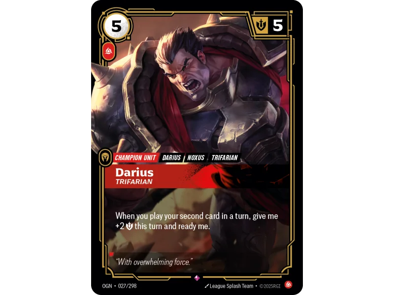 Darius, Trifarian OGN-027 | Origins | ProCards México