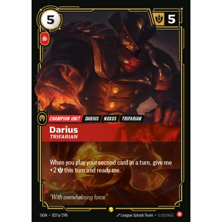Darius, Trifarian OGN-027A | Origins | ProCards México