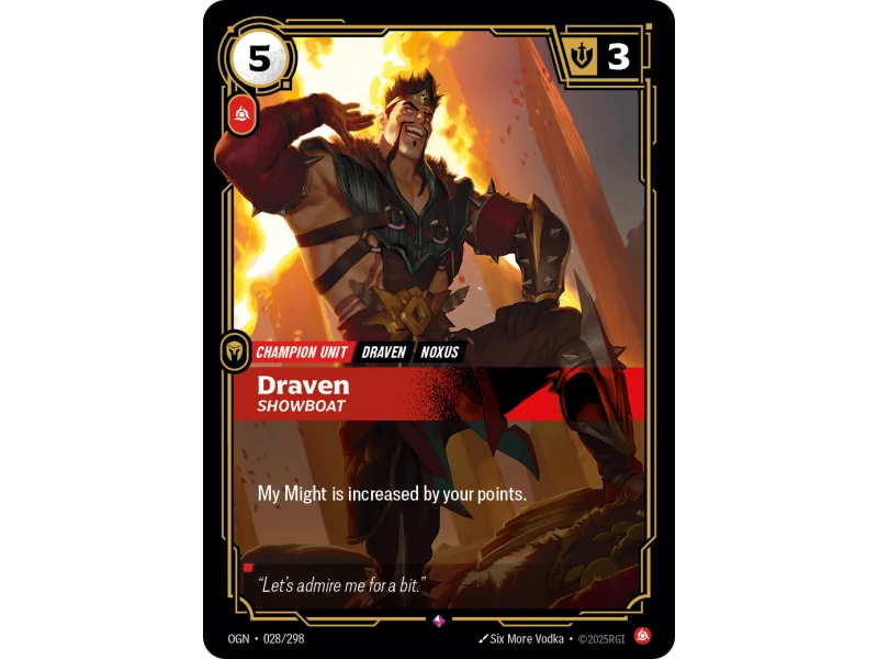 Draven, Showboat OGN-028 | Origins | ProCards México