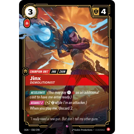 Jinx, Demolitionist OGN-030 | Origins | ProCards México