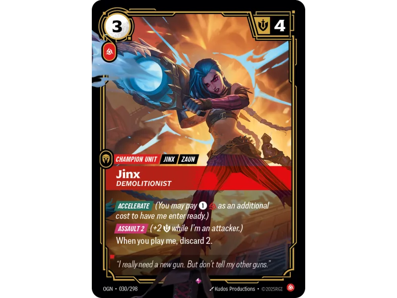 Jinx, Demolitionist OGN-030 | Origins | ProCards México