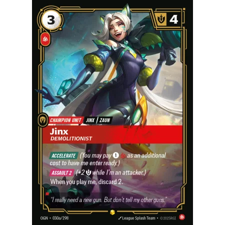 Jinx, Demolitionist OGN-030A | Origins | ProCards México