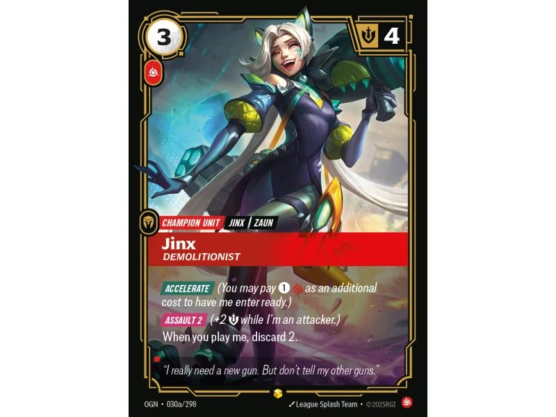 Jinx, Demolitionist OGN-030A | Origins | ProCards México