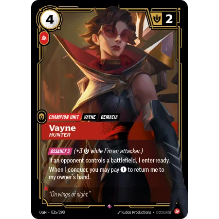 Vayne, Hunter OGN-035 | Origins | ProCards México