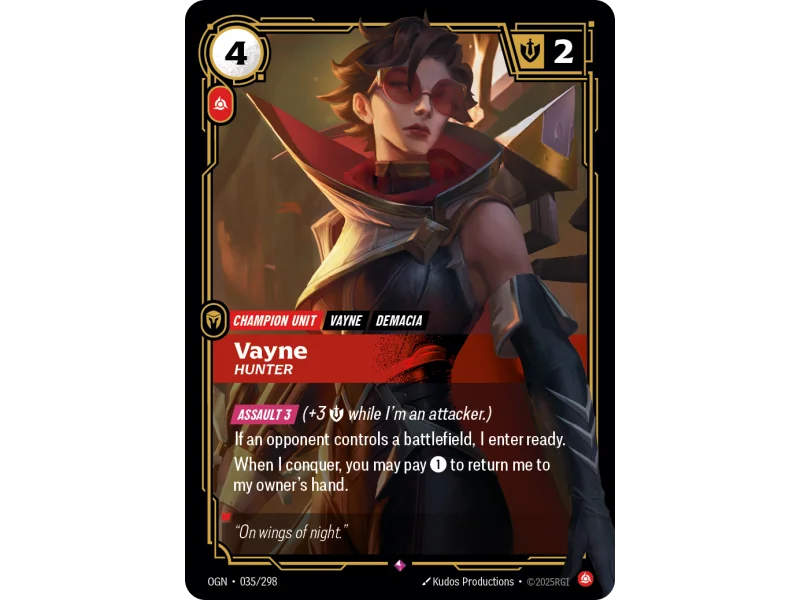 Vayne, Hunter OGN-035 | Origins | ProCards México