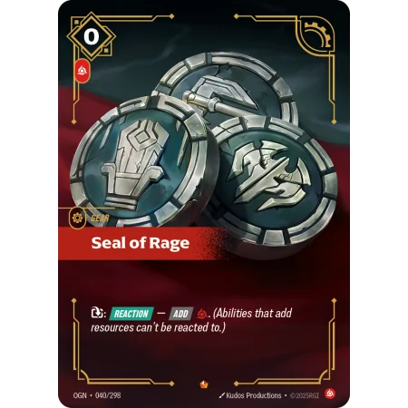Seal of Rage OGN-040 | Origins | ProCards México