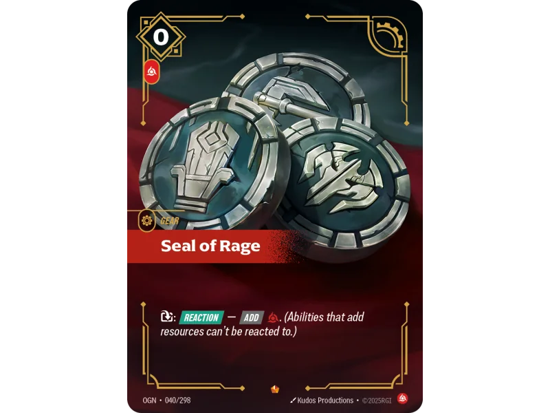 Seal of Rage OGN-040 | Origins | ProCards México