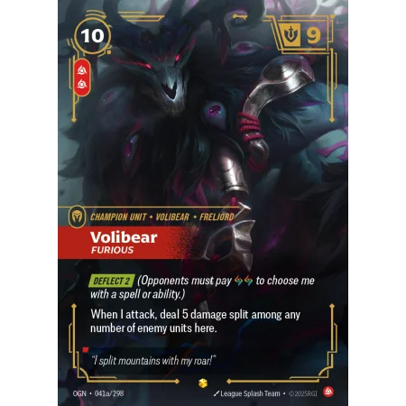 Volibear, Furious OGN-041A | Origins | ProCards México