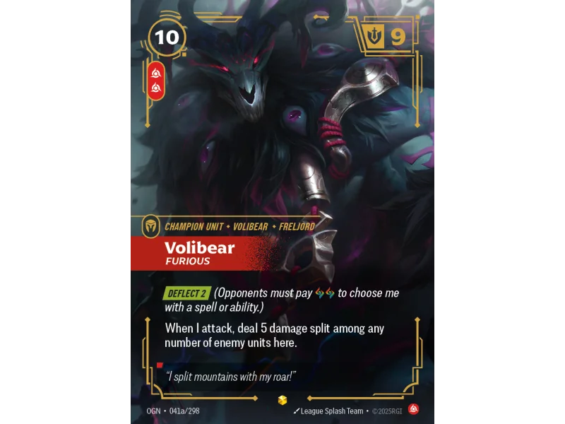 Volibear, Furious OGN-041A | Origins | ProCards México