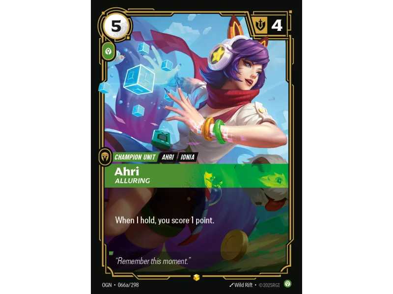 Ahri, Alluring OGN-066A | Origins | ProCards México