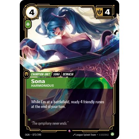 Sona, Harmonious OGN-073 | Origins | ProCards México