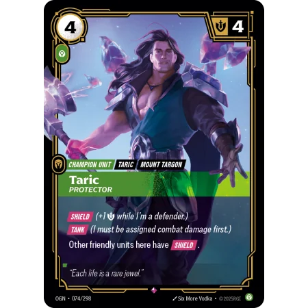 Taric, Protector OGN-074 | Origins | ProCards México