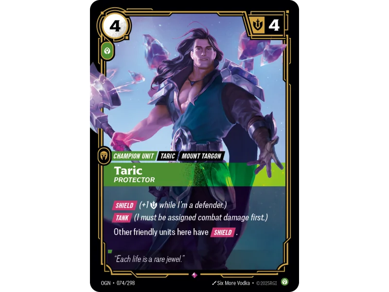 Taric, Protector OGN-074 | Origins | ProCards México