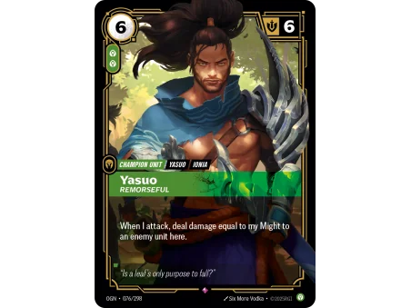 Yasuo, Remorseful OGN-076 | Origins | ProCards México
