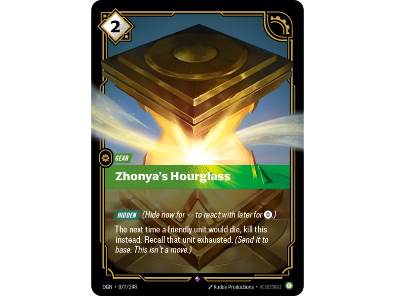 Zhonya's Hourglass OGN-077 | Origins | ProCards México