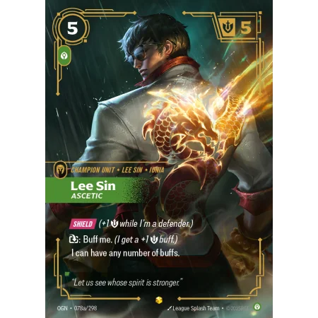 Lee Sin, Ascetic OGN-078A | Origins | ProCards México