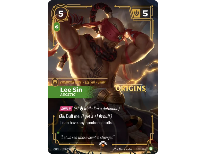 Lee Sin, Ascetic OGN-078 | Origins | ProCards México