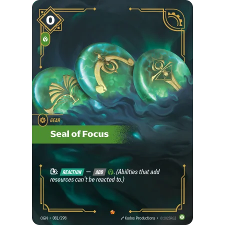 Seal of Focus OGN-081 | Origins | ProCards México