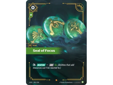 Seal of Focus OGN-081 | Origins | ProCards México
