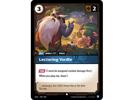 Lecturing Yordle OGN-087 | Origins | ProCards México