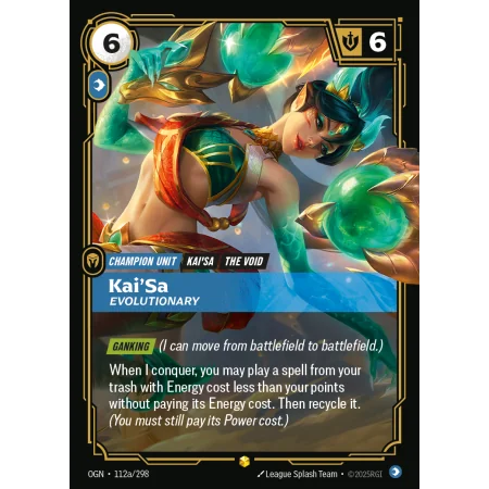 Kai'Sa, Evolutionary OGN-112A | Origins | ProCards México