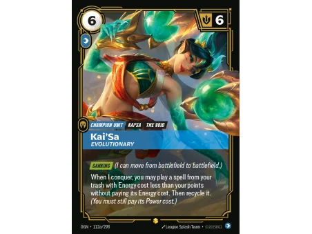 Kai'Sa, Evolutionary OGN-112A | Origins | ProCards México