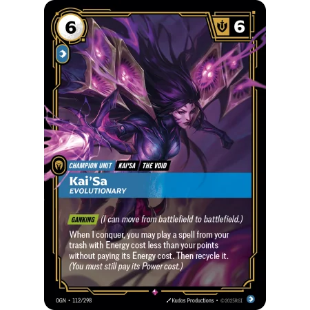 Kai'Sa, Evolutionary OGN-112 | Origins | ProCards México