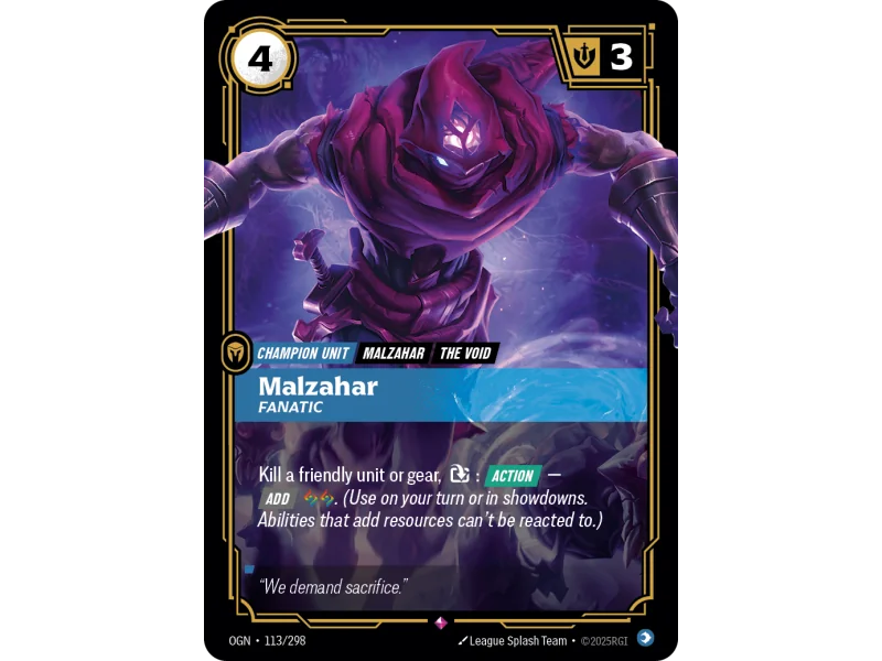 Malzahar, Fanatic OGN-113 | Origins | ProCards México