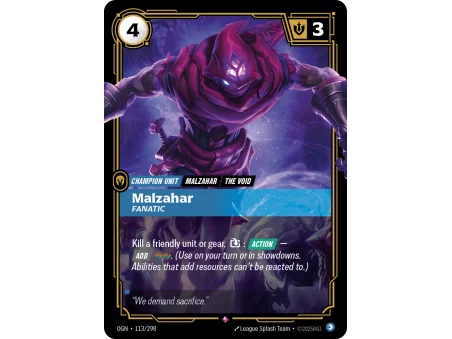 Malzahar, Fanatic OGN-113 | Origins | ProCards México