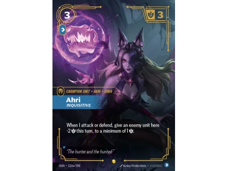 Ahri, Inquisitive OGN-119A | Origins | ProCards México