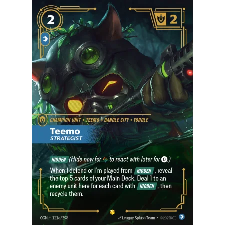 Teemo, Strategist OGN-121A | Origins | ProCards México