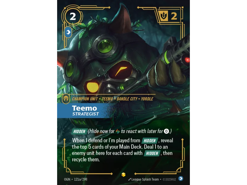 Teemo, Strategist OGN-121A | Origins | ProCards México