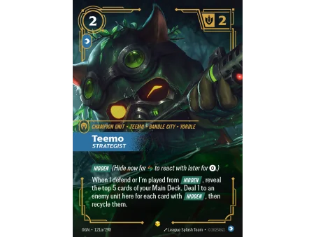 Teemo, Strategist OGN-121A | Origins | ProCards México