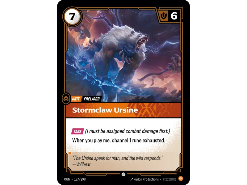 Stormclaw Ursine OGN-137 | Origins | ProCards México